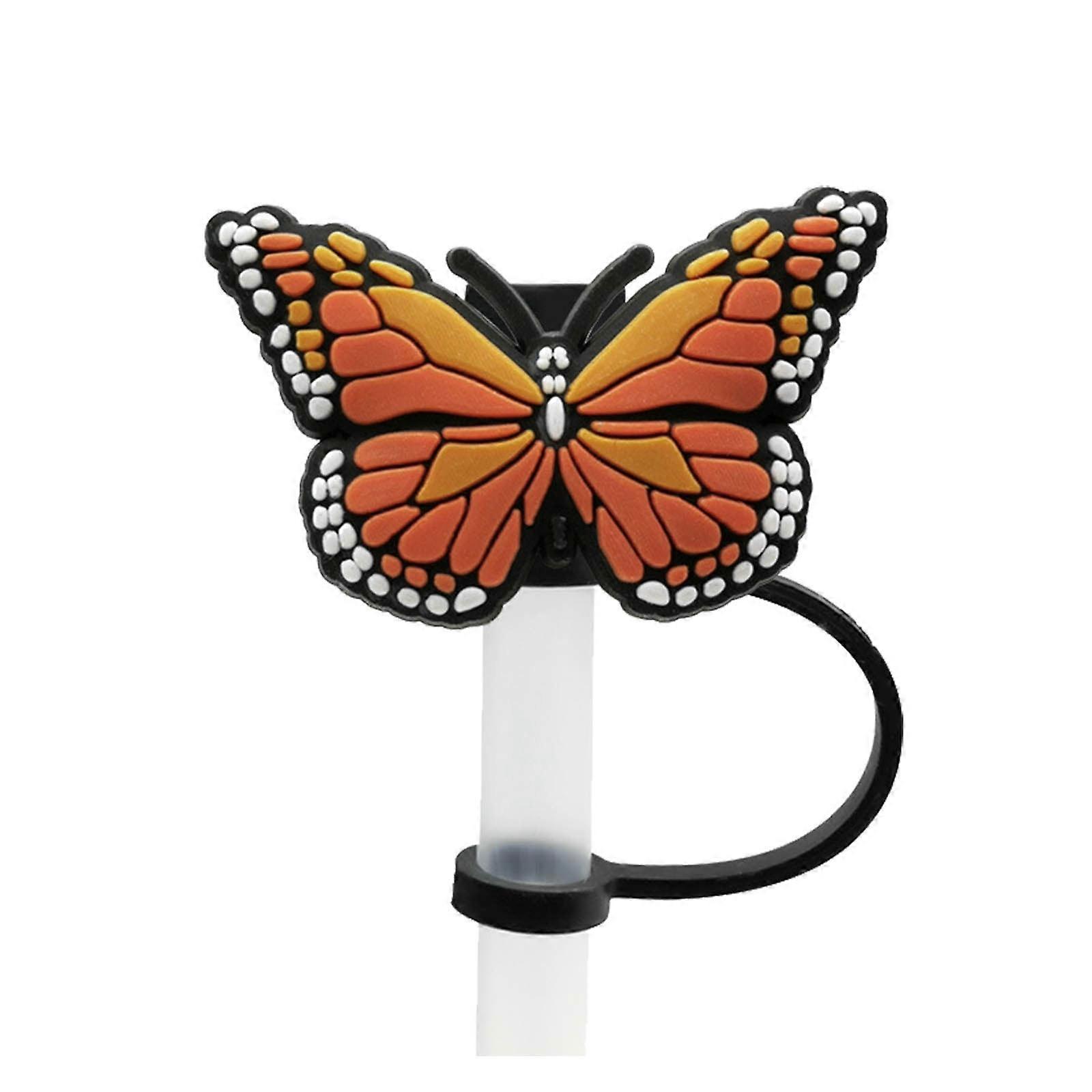 Colorful Butterfly Silicone Straw Covers 8.0mm for StanleCup, Reusable Lids Cap Protector Topper, Simple Drinking Tips Home Essentials