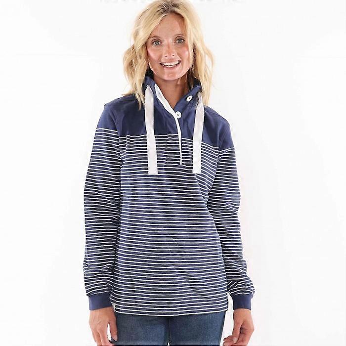 Lazy Jacks Womens/Ladies Button Neck Sweatshirt