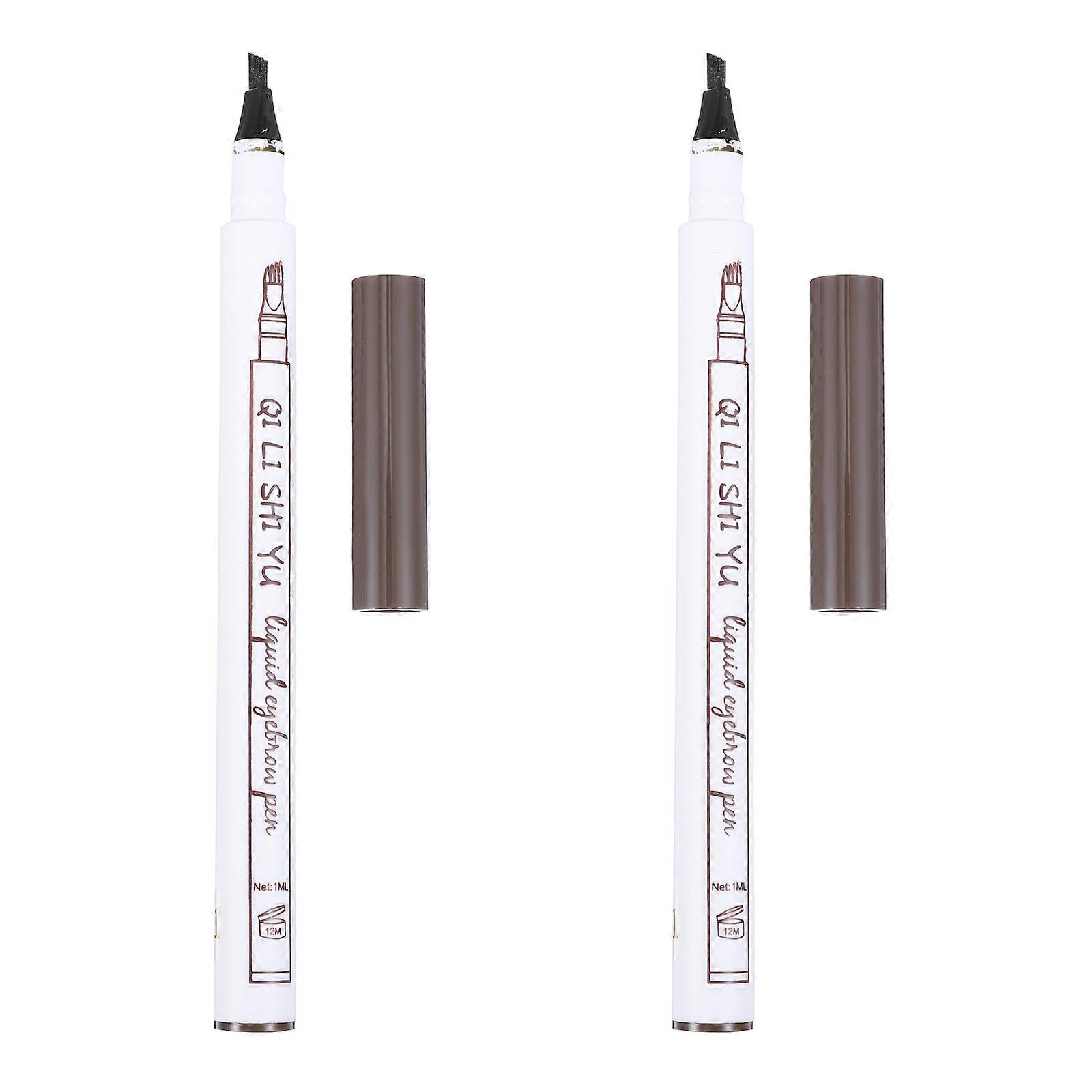 Waterproof Eyebrow Pencil 2Pcs Micro-Fork Tip Makeup Suitable For Everyday Use Assorted Color
