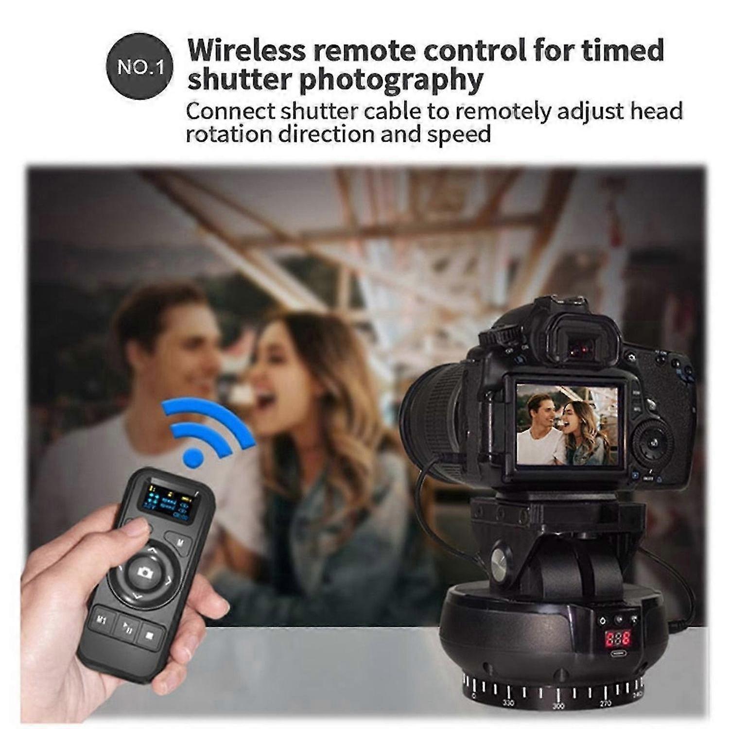 YT-1200 Auto Motorized Head 360 Timed Panoramic Stabilizer Remote Control for Phone Camera GoPro VS