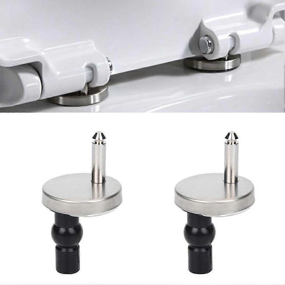 2X Toilet Hinges Top Close Soft Release Quick Fitting Heavy Duty Hinge Pair