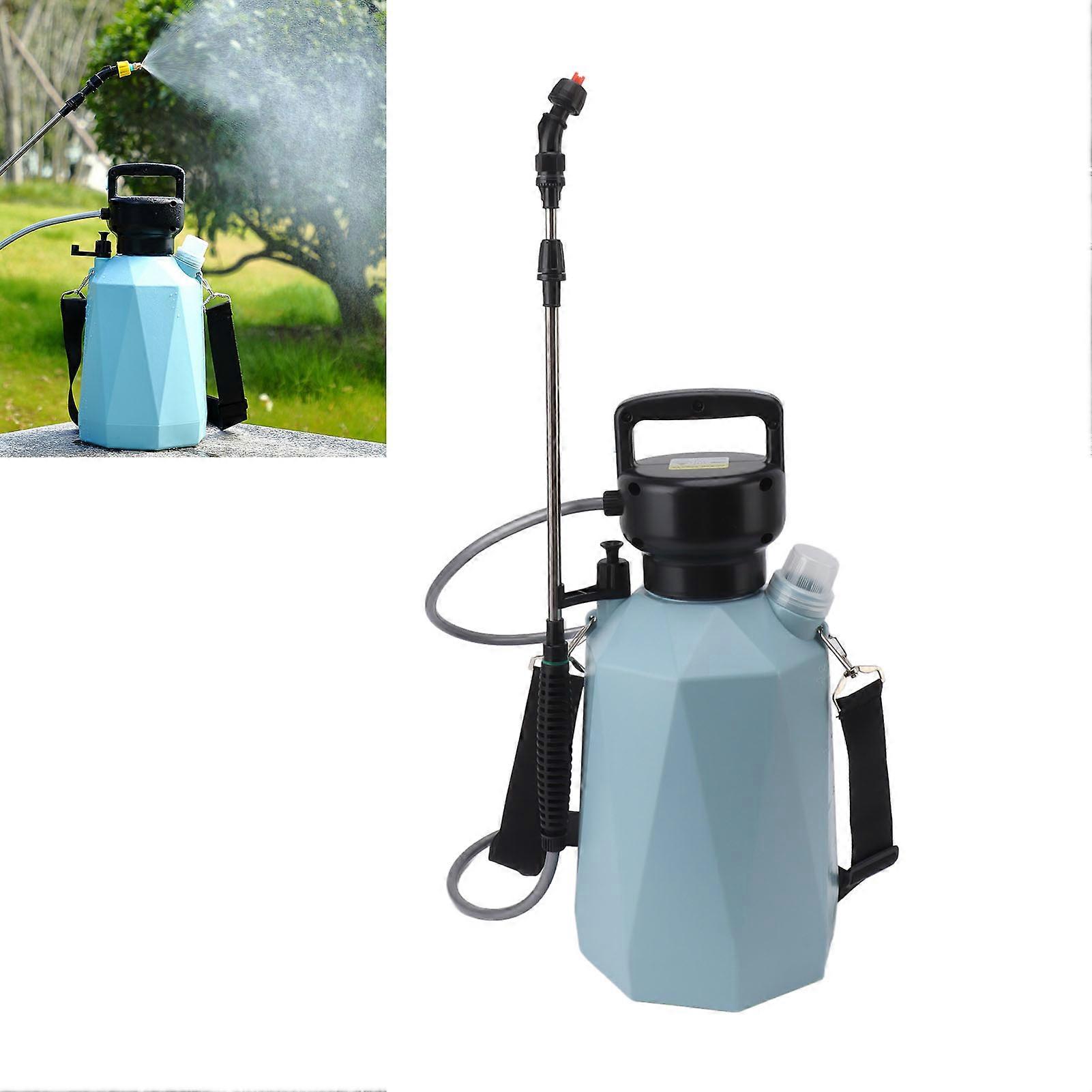 電気スプレーボトル3ノズル2400 Mah 3.7V 5Lバッテリー駆動噴霧器、庭用植物ひし形ブルーの施肥用