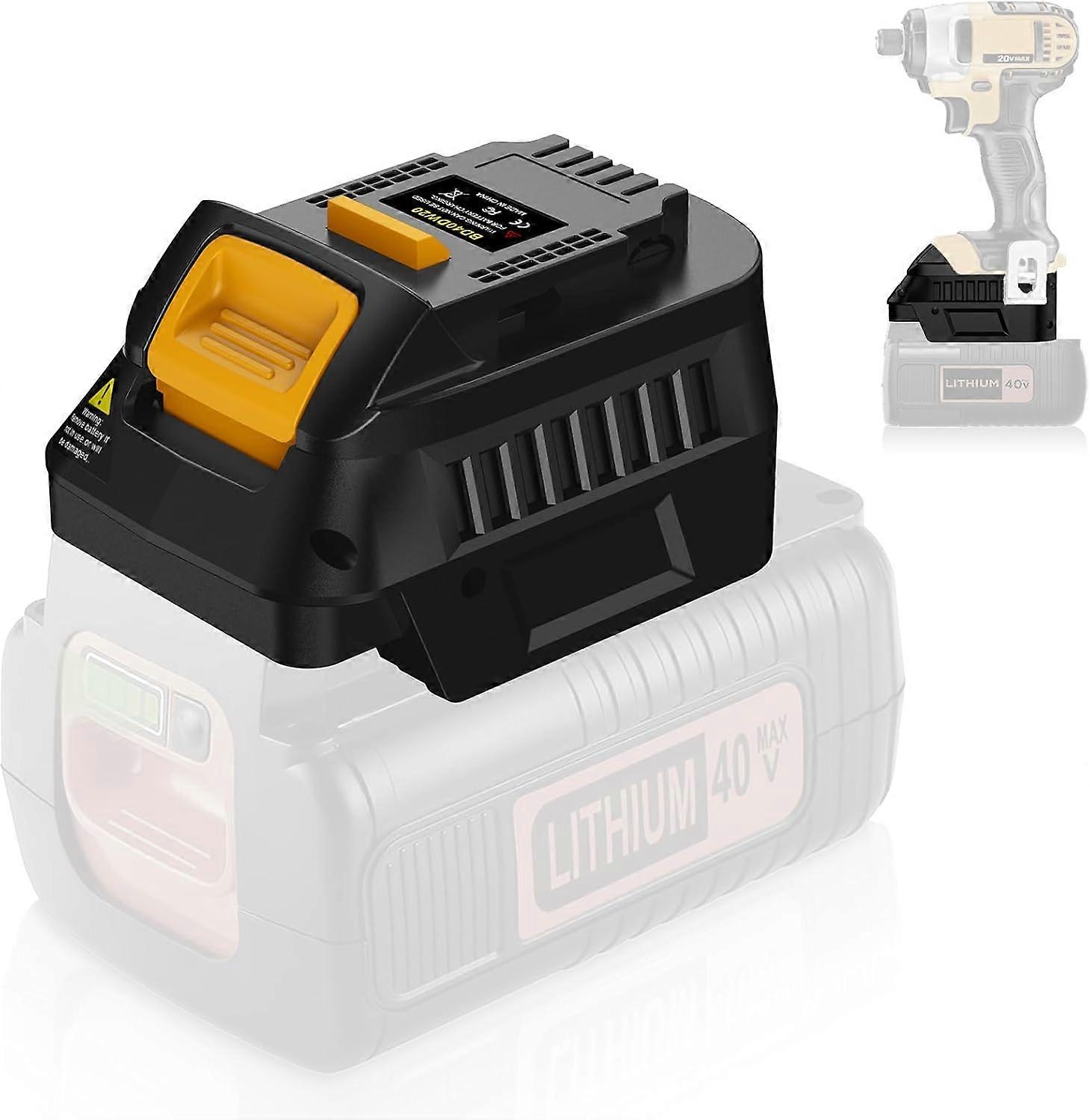 for Black and Decker 40V to for Dewalt Battery Adapter for Black&Decker 40Volt Battery Convert to Work for Dewalt 20V Cordless Power Tool
