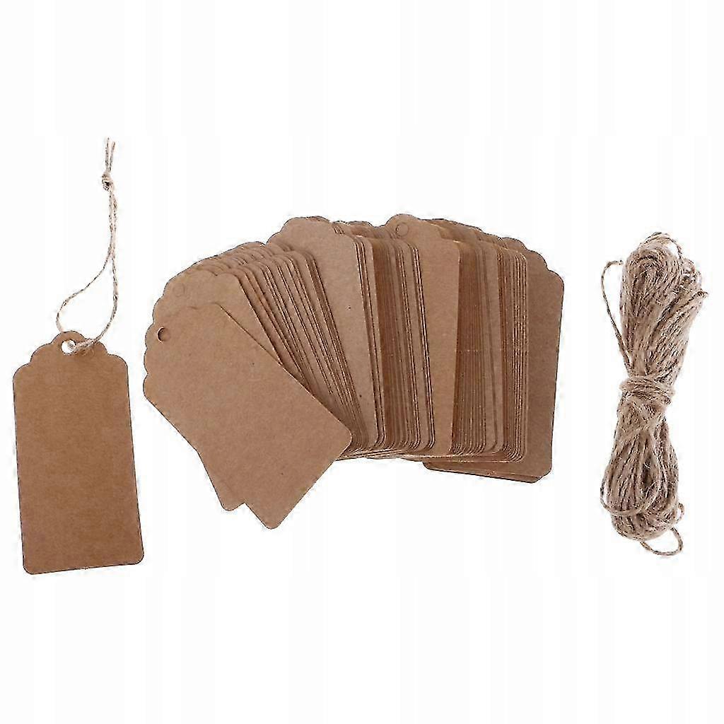100 Kraft Paper Festoon Labels On