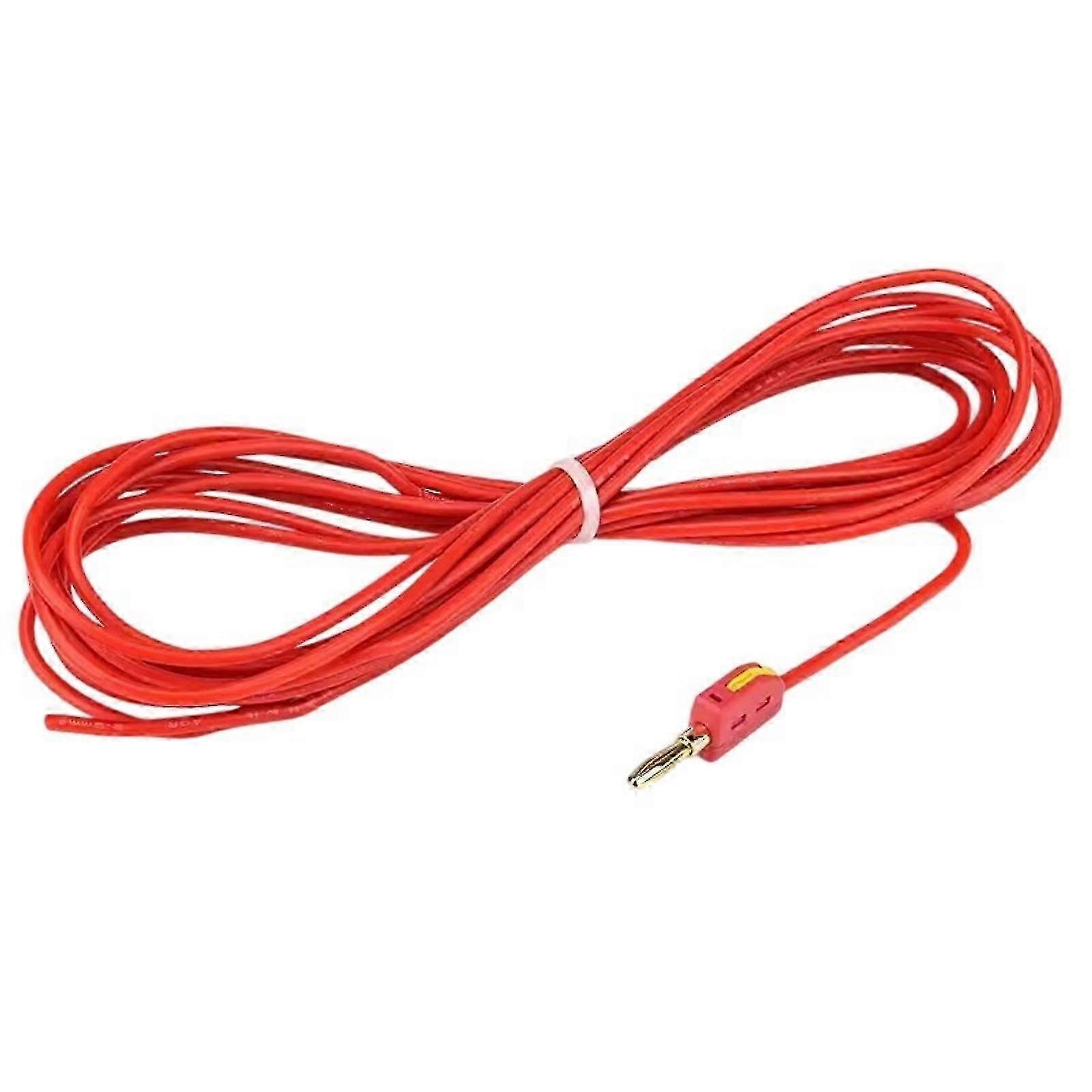 Banana Plugs To Plugs Test Cables 4mm Silicone Wire Electrical Meter Probes Gold Plate Banana Connector for Testing Red