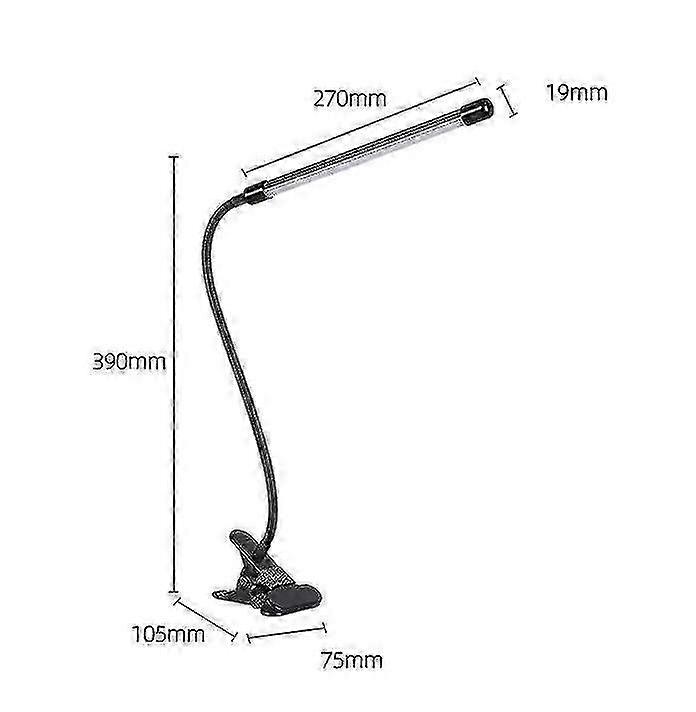 Eye-Caring Clip-On LED Study Lamp for Bedside, Reading & Streaming Fill Light