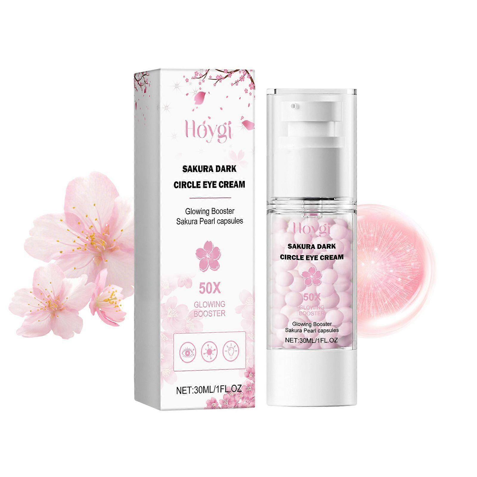 Hoygi Cherry Blossom Dark Circles Eye Cream Reduces Dark Circles, Eye Bags, And Dullness Around The Eyes, Brightens Them, And Makes Them Moist, Smooth