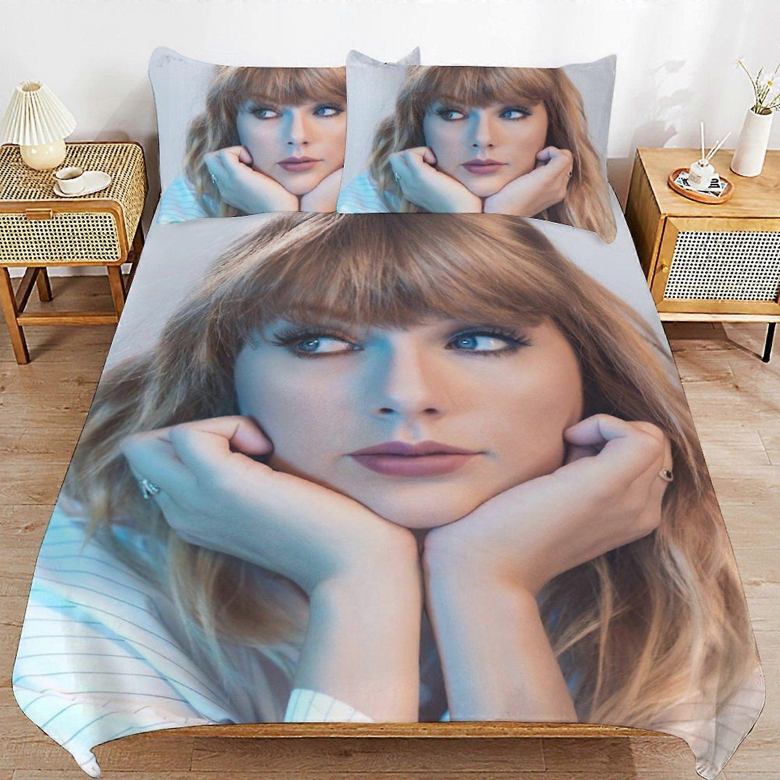 w152 Taylor Swift Long Lasting Comfort Durable Weave Smooth Touch Zipper Duvet Cover Sets for Bedroom Upgrade m152