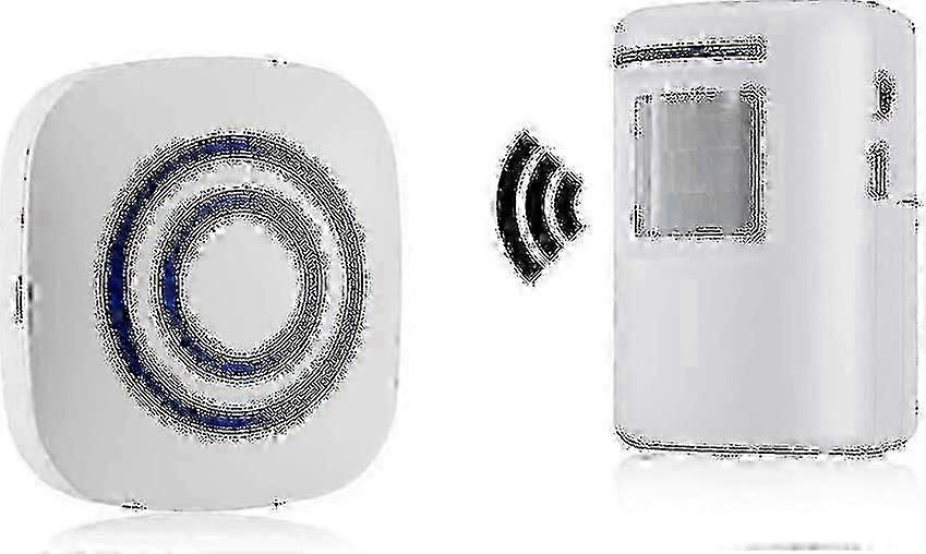 Wireless Passage Alarm Motion Detector for Shop Entry Alert with Doorbell Chime System for Retail Stores Home Security Notification