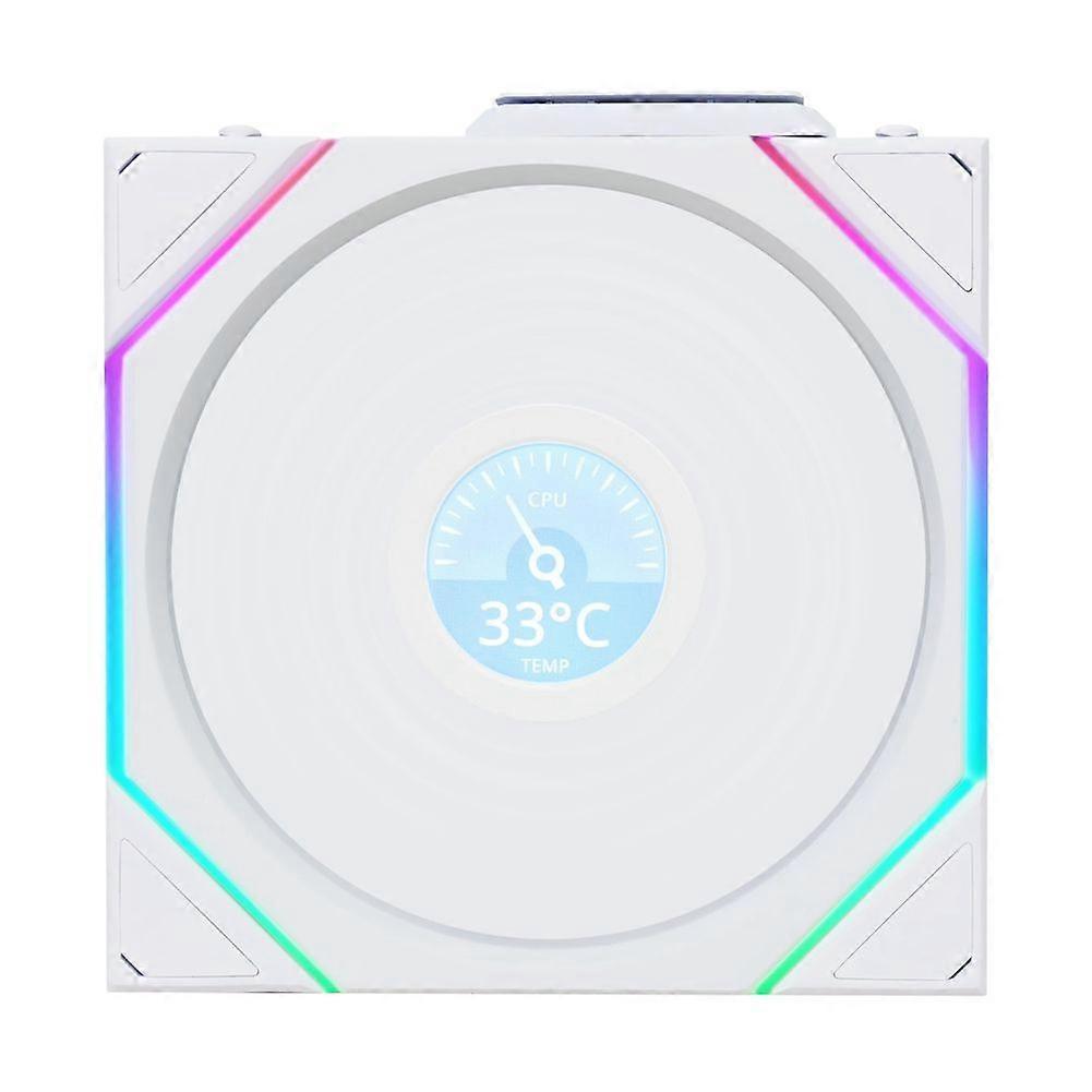 FAN TL Wireless LCD 120 Reverse Blade Fan Computer Case 120mm Fan (White), Controller NOT Included