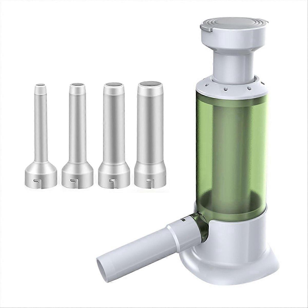 Manual sausage stuffer set with 4 filling tubes