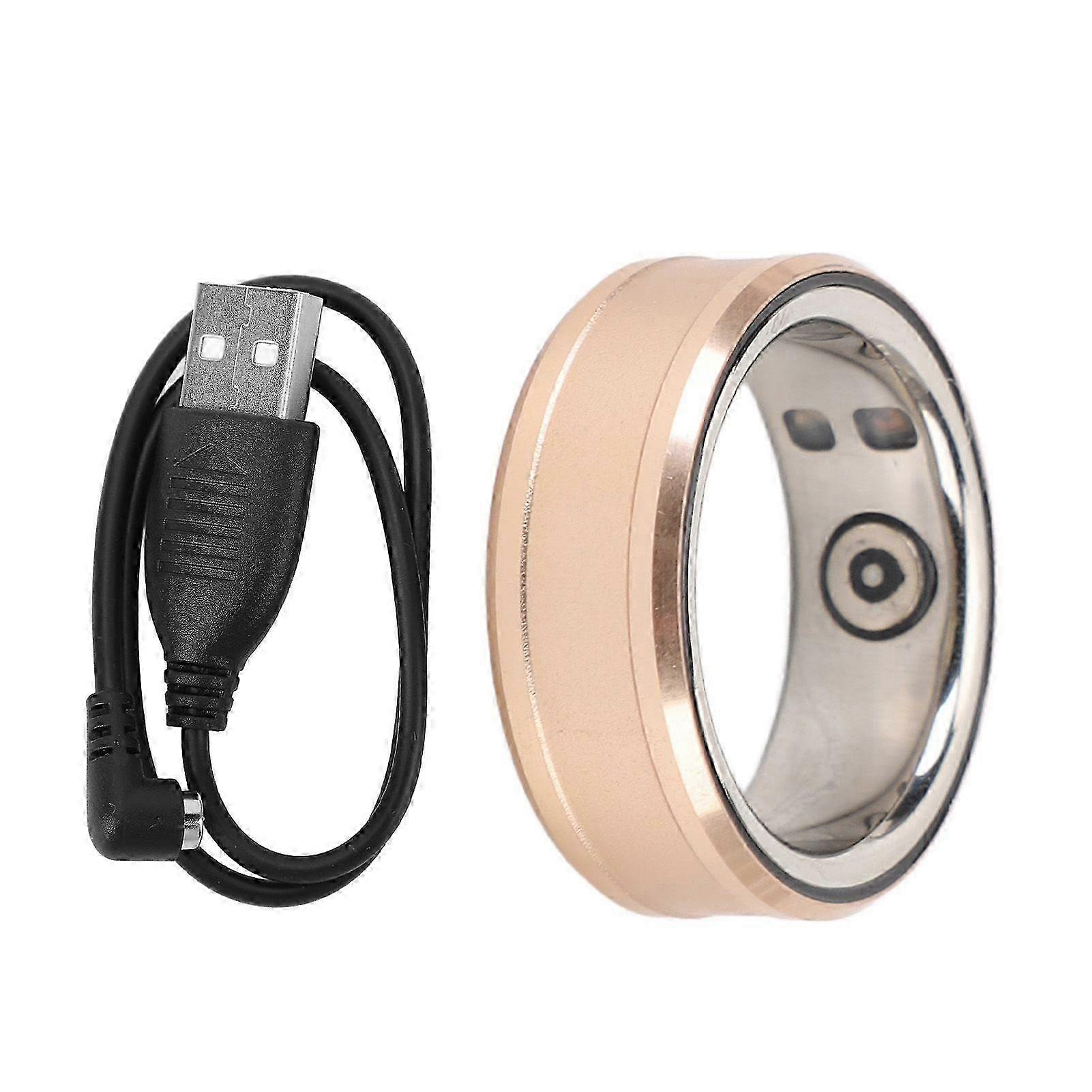 Smart Health Ring Sleep Monitoring Body Temperature Detection Rechargeable Health Ring Tracker for Sports Fitness Size 23 Inner Diameter: Approx. 20.6