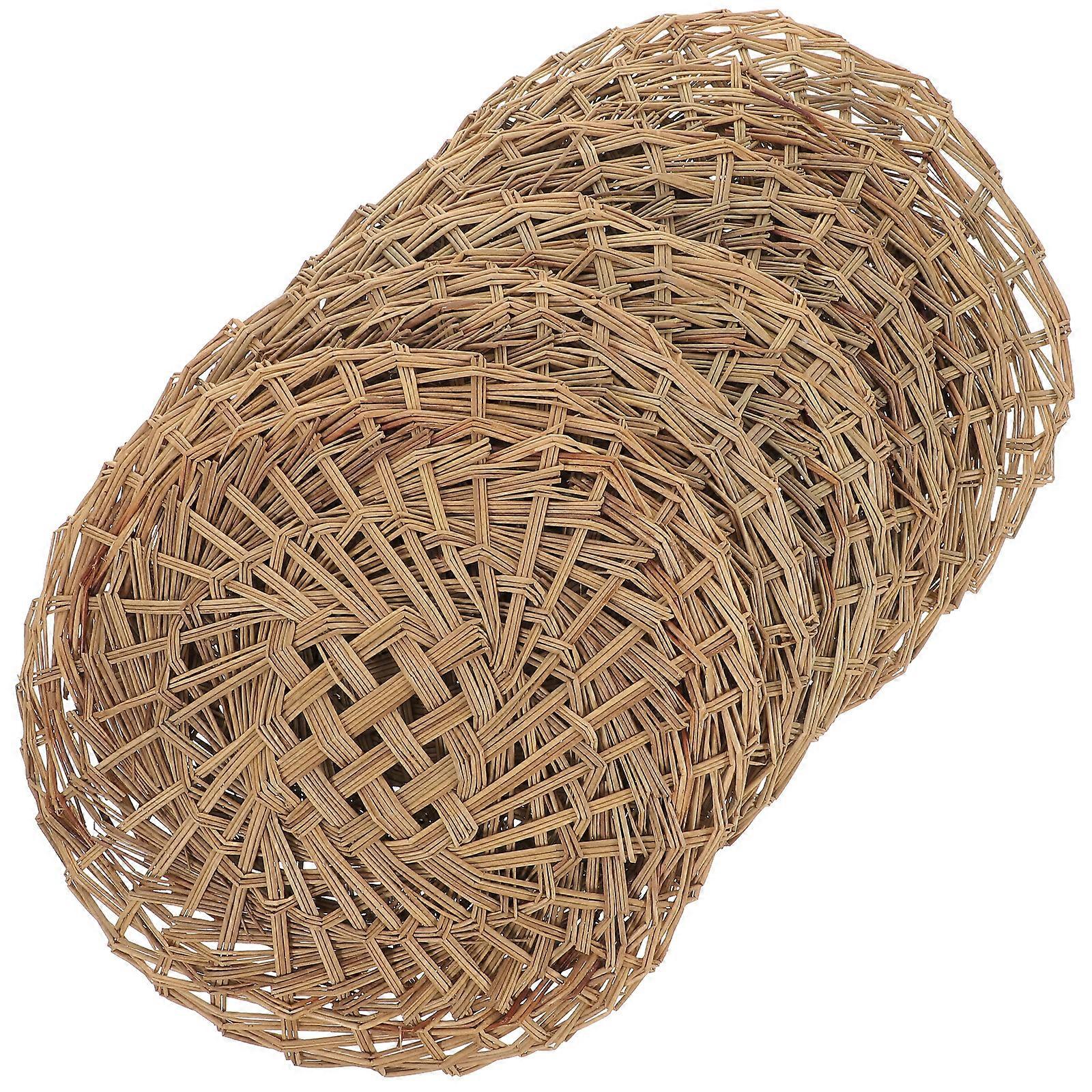 6 Pcs Steamer Mat Dumpling Bun Straws Liners Vegetable Grass