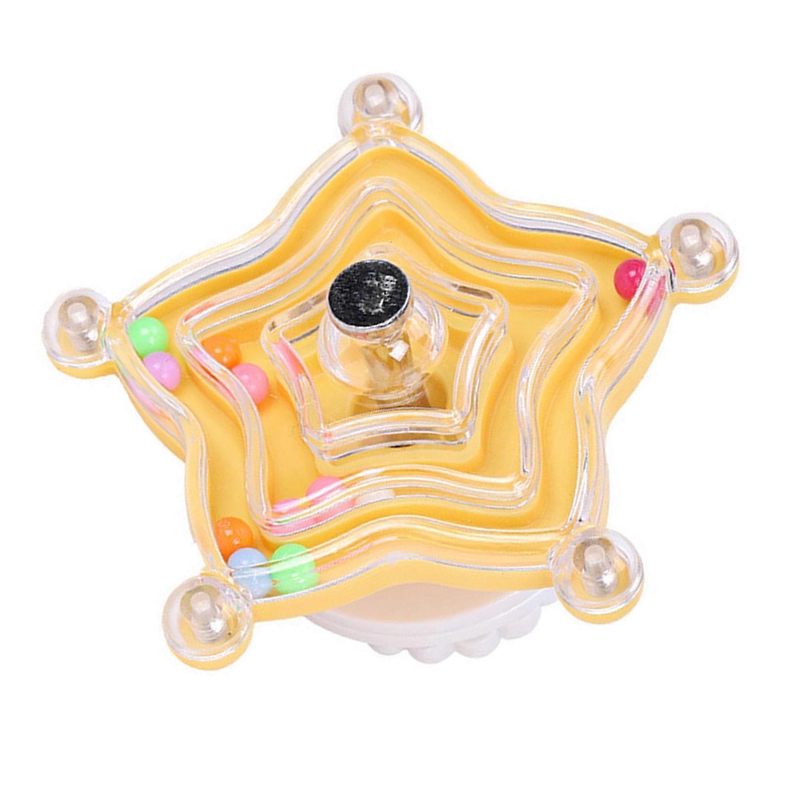 Rotating Wheel Chew Toy For Parakeets Conures Interactively Spinner Cage Accessories Exercise Bird Entertainment Toy  Yellow