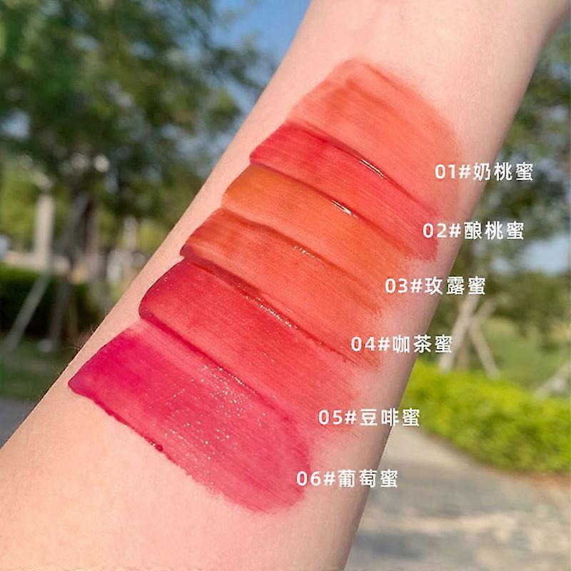 Honey-like shimmering mirror-finish glossy lip gloss for students, long-lasting and transfer-resistant.