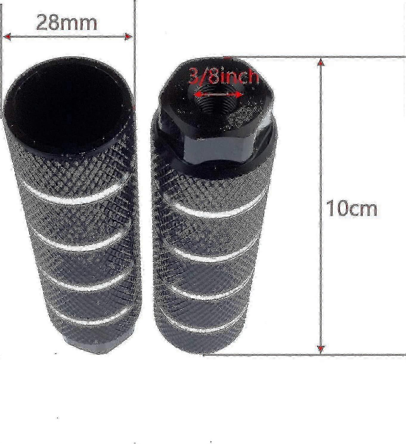 Sykkelstuntplugger for 3/8 tommers aksler - 2 par bakre plugger i aluminiumslegering