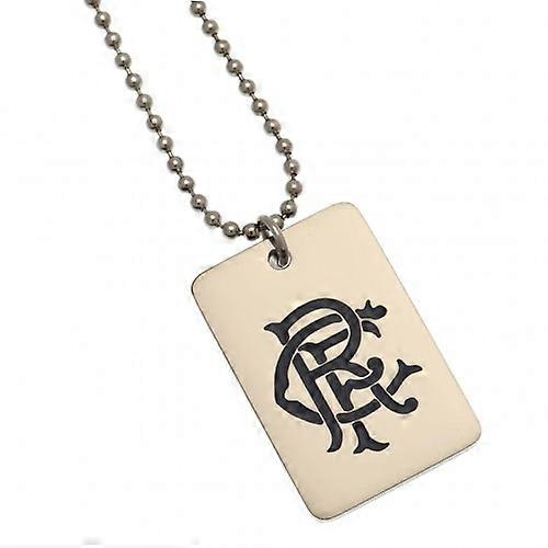 Rangers FC Enamel Crest Dog Tag And Chain