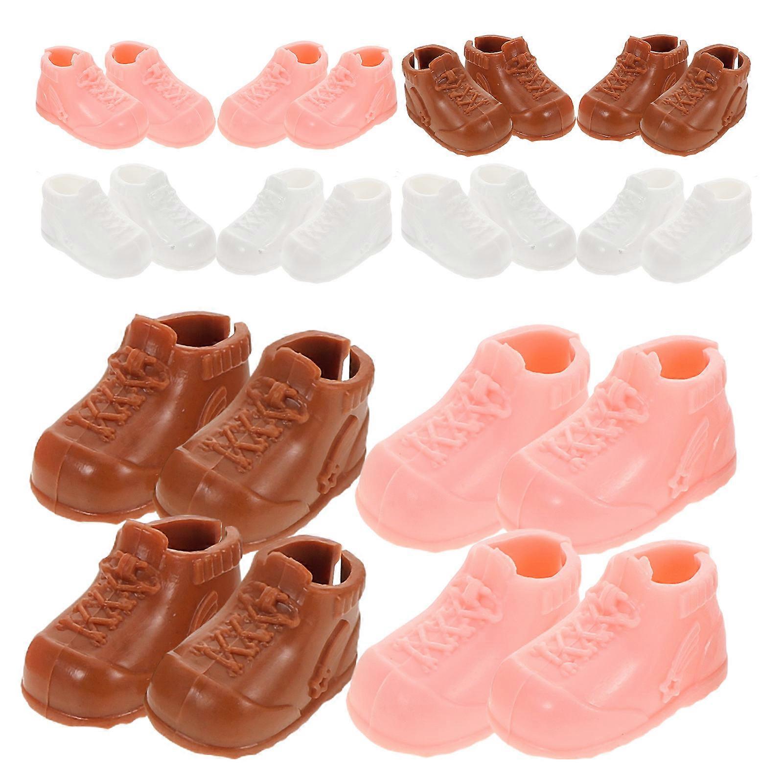 Miniature Doll Shoes Small Toy Boots for Playing Use 12Pairs Set