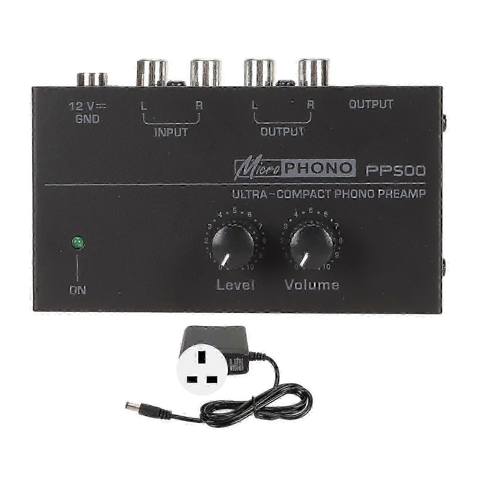 e Phono Turntable Preamp Ultra Low Noise Independent Volume Control Phono Preamplifier for LP Record Player 100?240V UK Plug