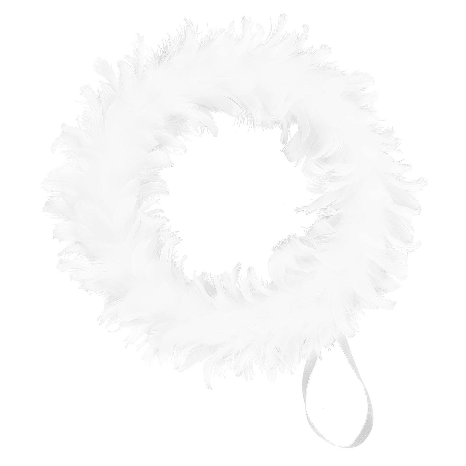 White Wreath for Party Hanging Decoration 1Pcs