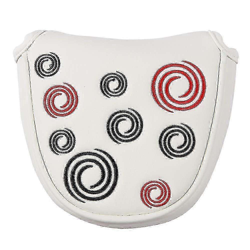 Golf head cover for mallet putter with magnetic closure