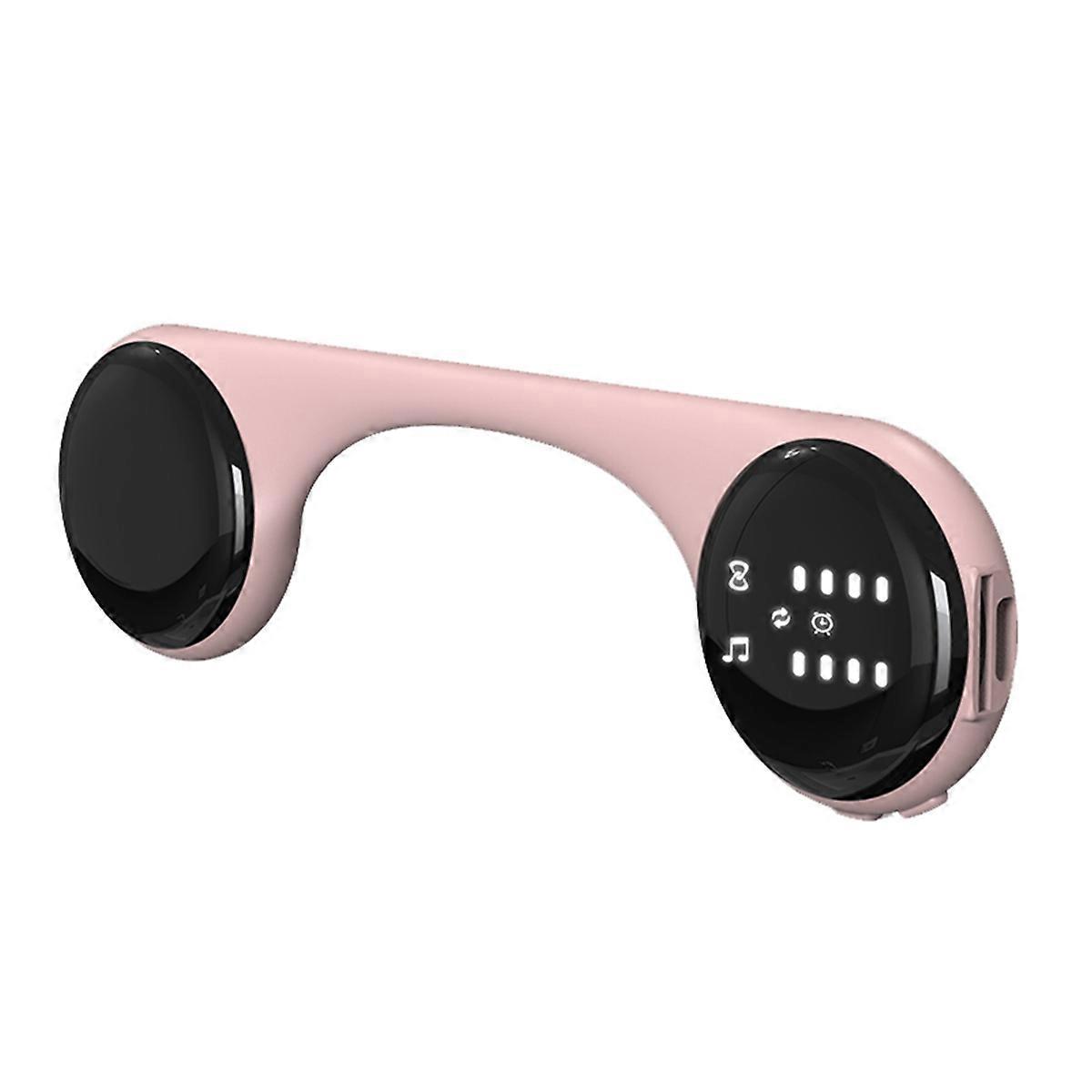 Bone Conduction Bluetooth Speaker White Noise Sleep Aid Music Box with LED Display Support TF Card Timed Shutdown Pink