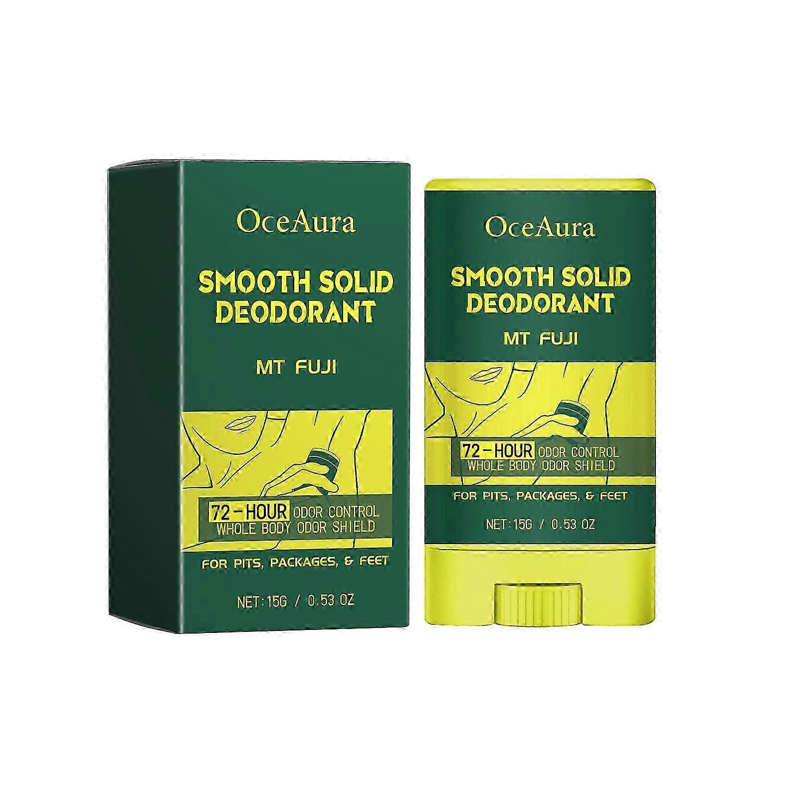 Long-Lasting Solid Deodorant Stick with Glycerin & Tangerine Extract  Natural, Deep Cleansing, Skin-Friendly Body Odor Protection for All-Day Freshnes