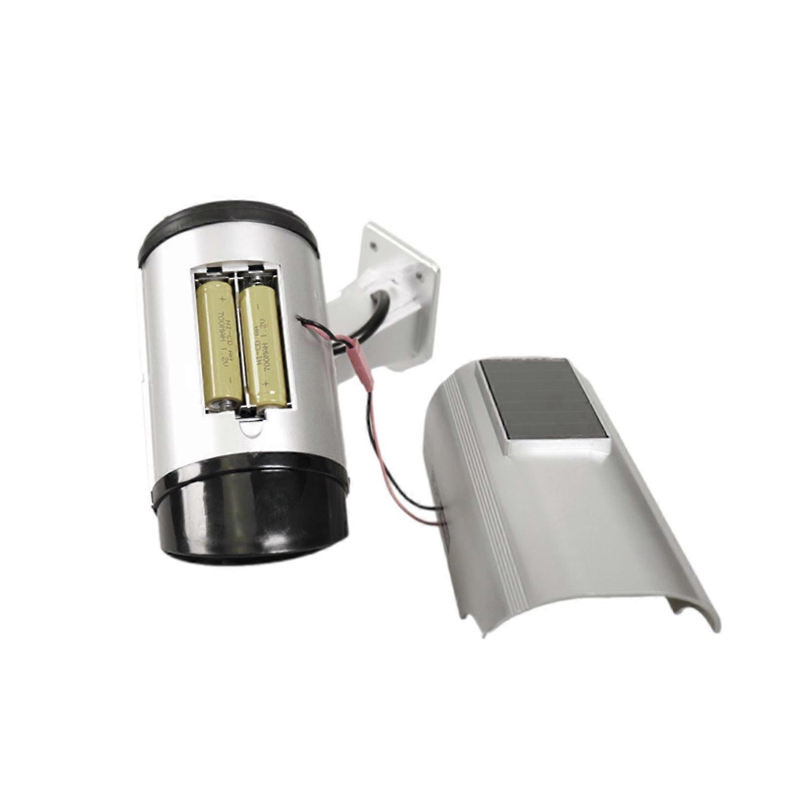 ダミーカメラ偽のプラスチックドームCCTVセキュリティカメラ、点滅LED監視カメラ屋内屋外シルバー