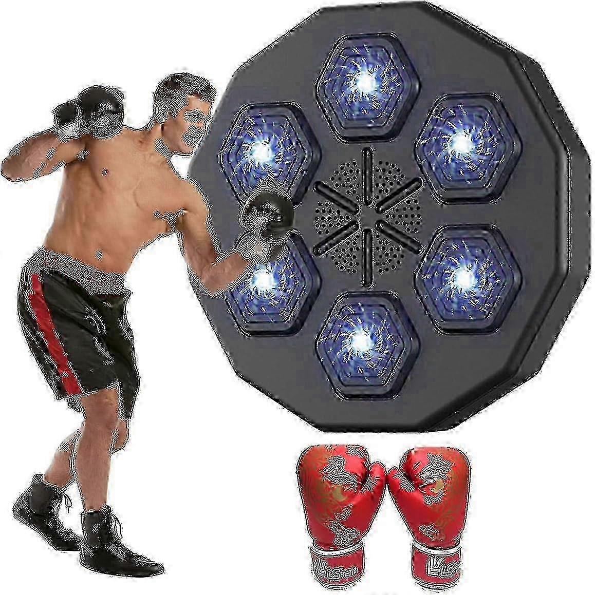 Professional Electronic Boxing Wall Target Training System With Music Sync And Smart App Connectivity - Includes Boxing Gloves
