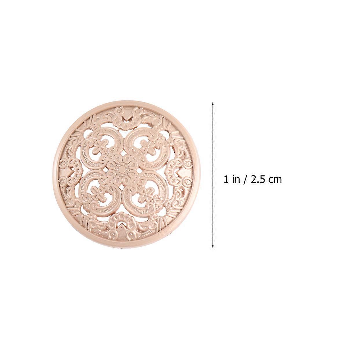 30pcs 25mm Stylish Metal Buckle Hollow-out Button Handcraft Tools Down Button DIY Sewing Buttons for Decor Use (Golden)