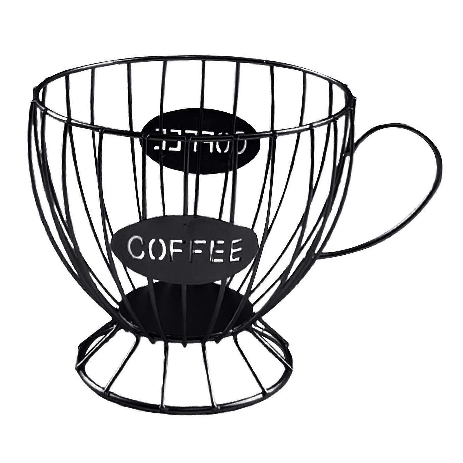 Large Capacity Metal Coffee Pod Holder with RustResistant Finish for Home and Office