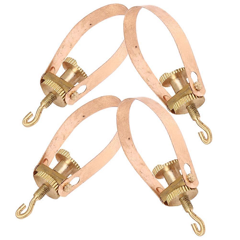 Erhu String Adjustment Tools For Music Practice 3.5x2cm Golden Copper String Tuners 4Pcs