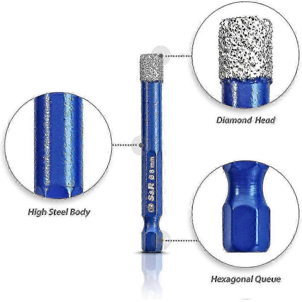 Drill Bits Diamond Bits For Ceramic Tiles Porcelain Stoneware Tiles Glass Stone. Set Of 4 Professional Diamond Drill Bits
