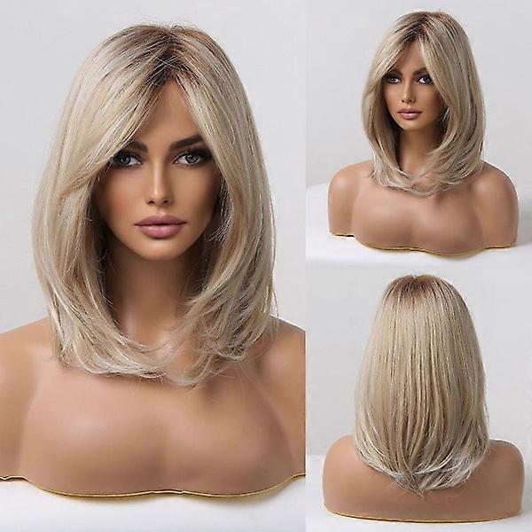 Shoulder-length wig, realistic short hair