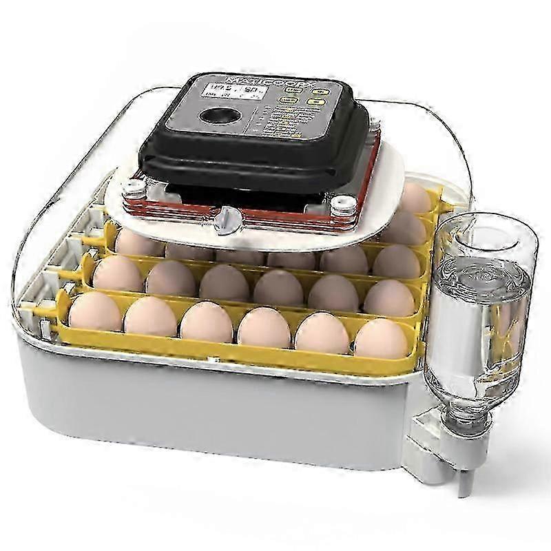 Automatic 30 Egg Capacity Incubator with Humidity Display Egg Turner Candler Poultry Hatching Equipment Set Complete