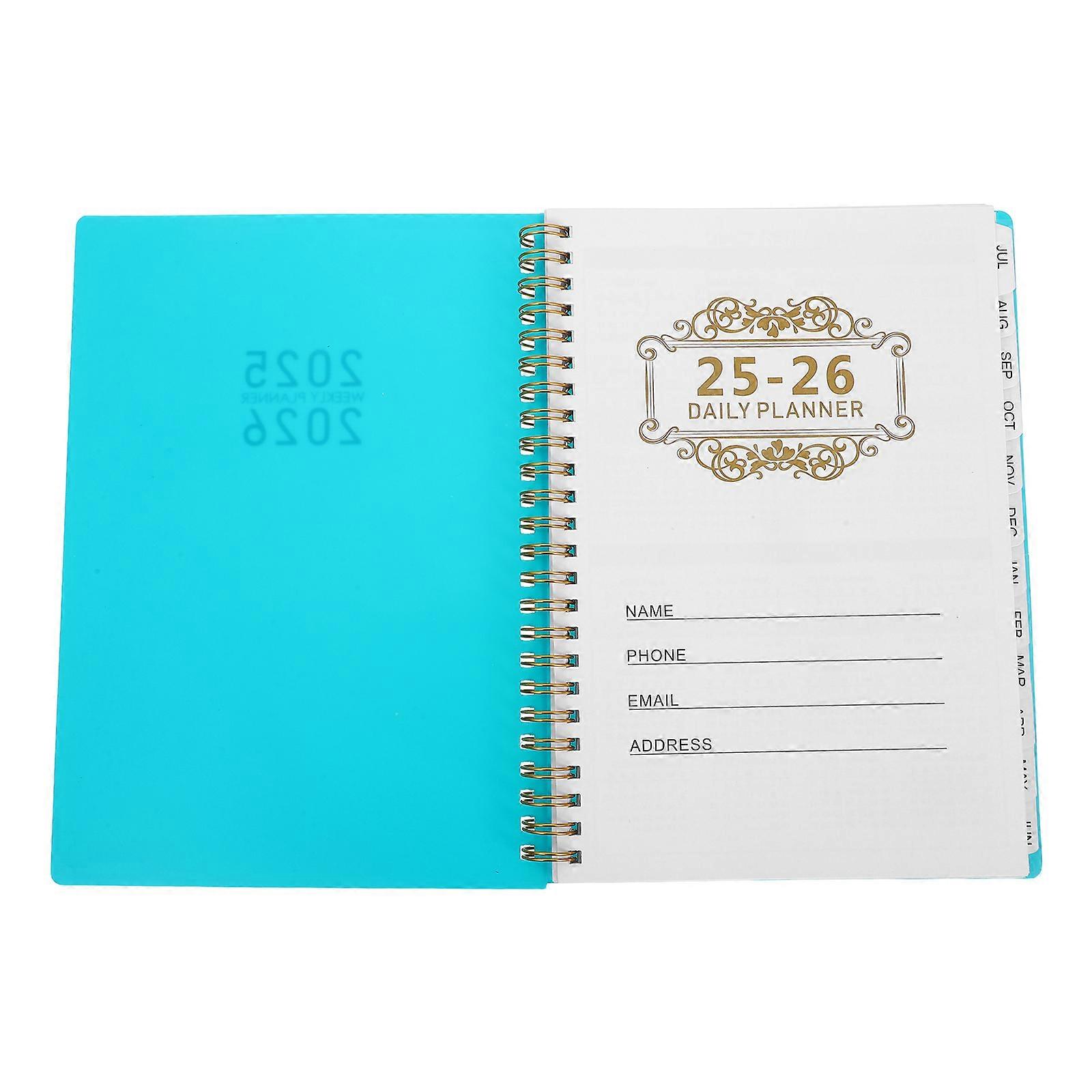 2026 A5 Daily Weekly Monthly Planner  Portable Habit Tracker Journal with Thick Paper for Efficient Time Management in Multi Color