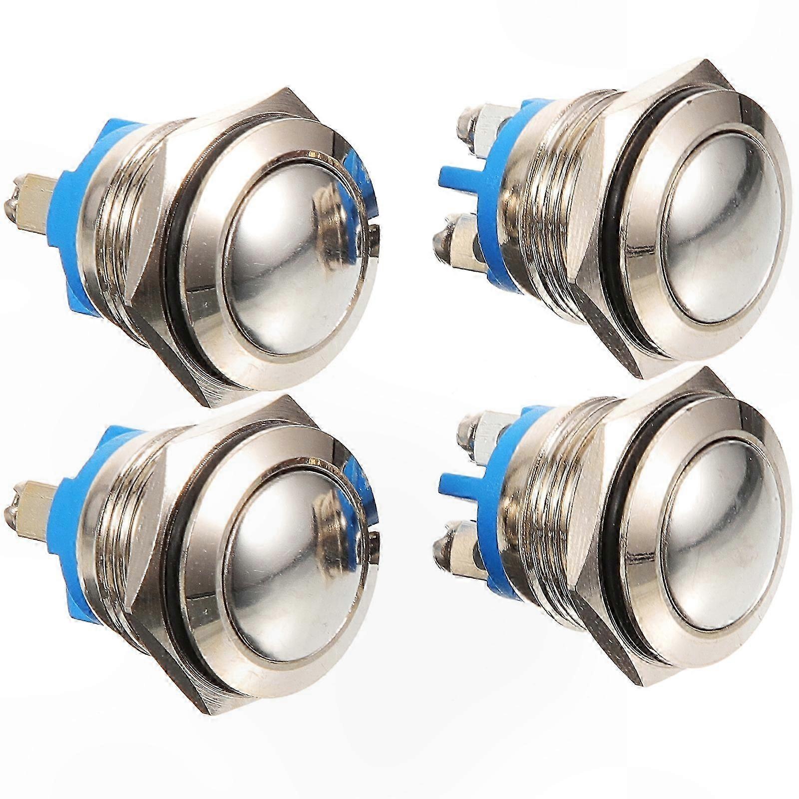 4-Pack Durable Door Chime Buttons with Replaceable Push Rings for Home Use