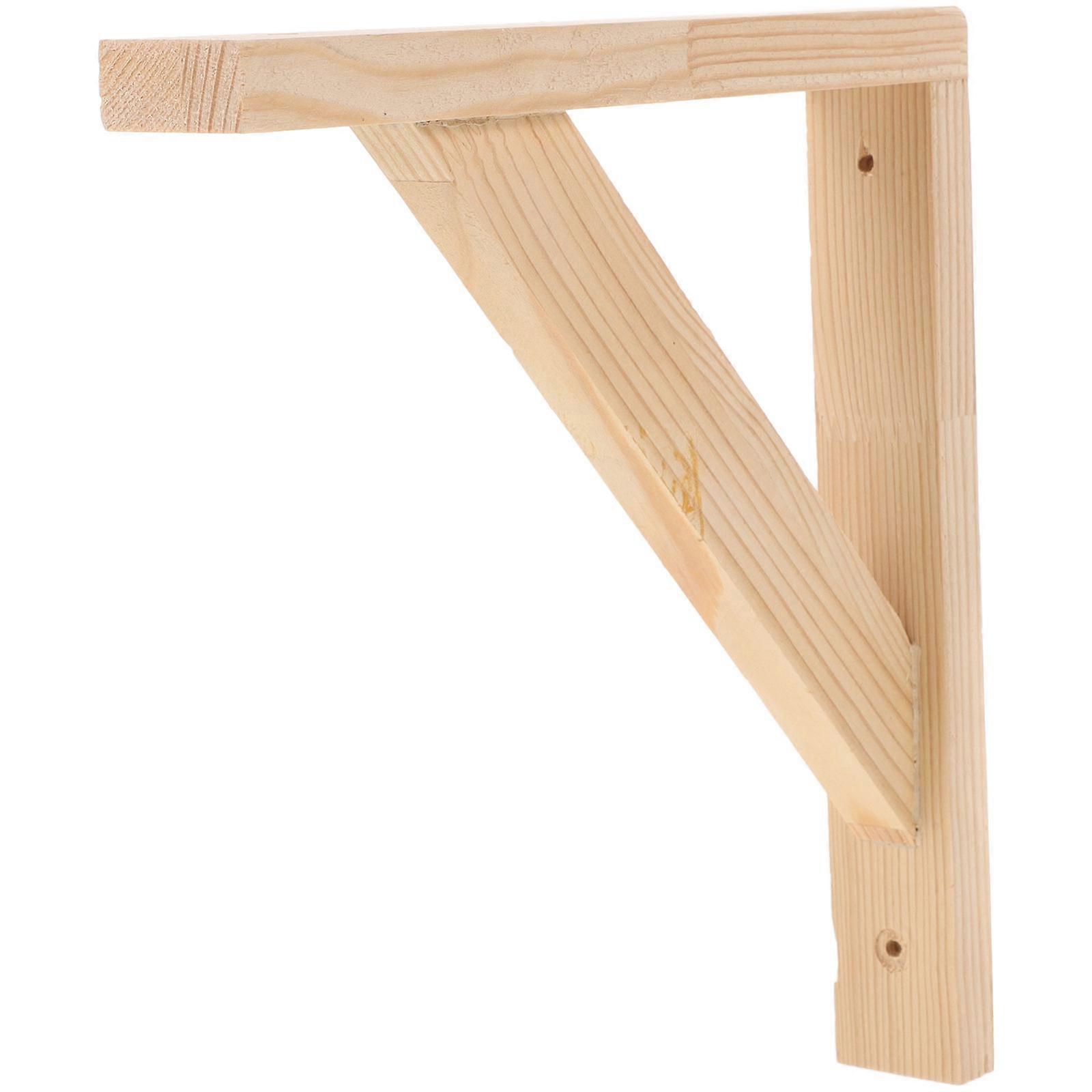 Beige Wooden Shelf Bracket for Wall Mount Triangular Support Bracket