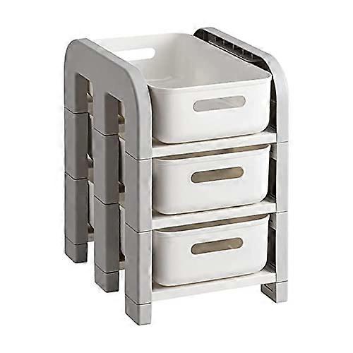 Rolling Storage Cart 3 Tier with Wheels SpaceSaving Slim Trolley for Bathroom Kitchen Laundry White