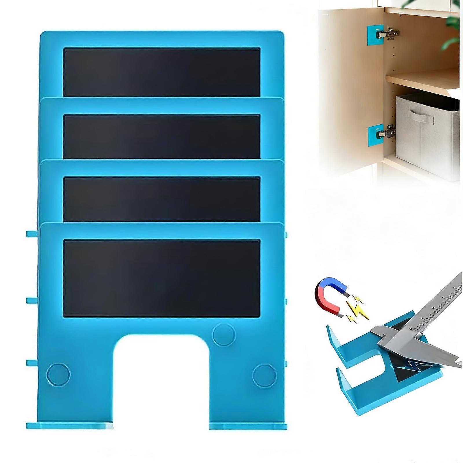 Magnetic Door Hinge Jig with Precision 2mm Alignment Groove and Integrated Drillbit Guide