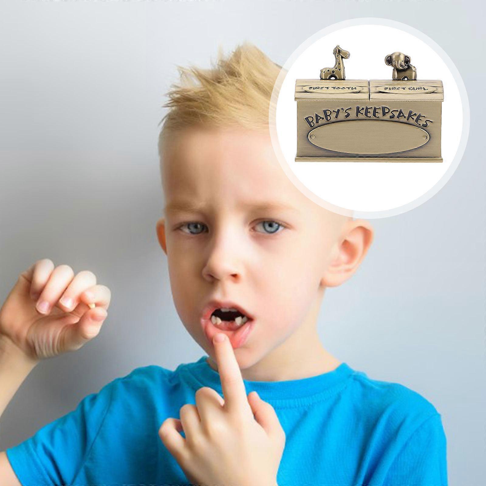 Tooth Box for Tooth Storage with Durable Golden Metal Material