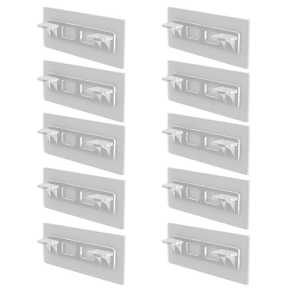 Adhesive Shelf Support Bracket Wall Mounting Partition Fixing 12x4cm Transparent Load-bearing 10Pcs
