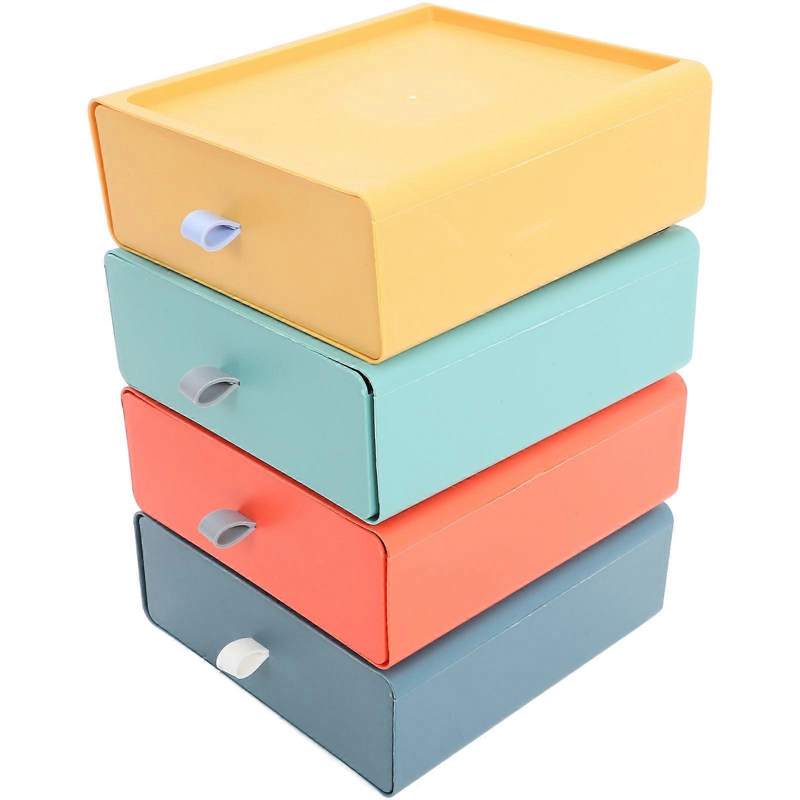 Drawer Type Organizing Box for Household Use with 4Pcs Storage Set