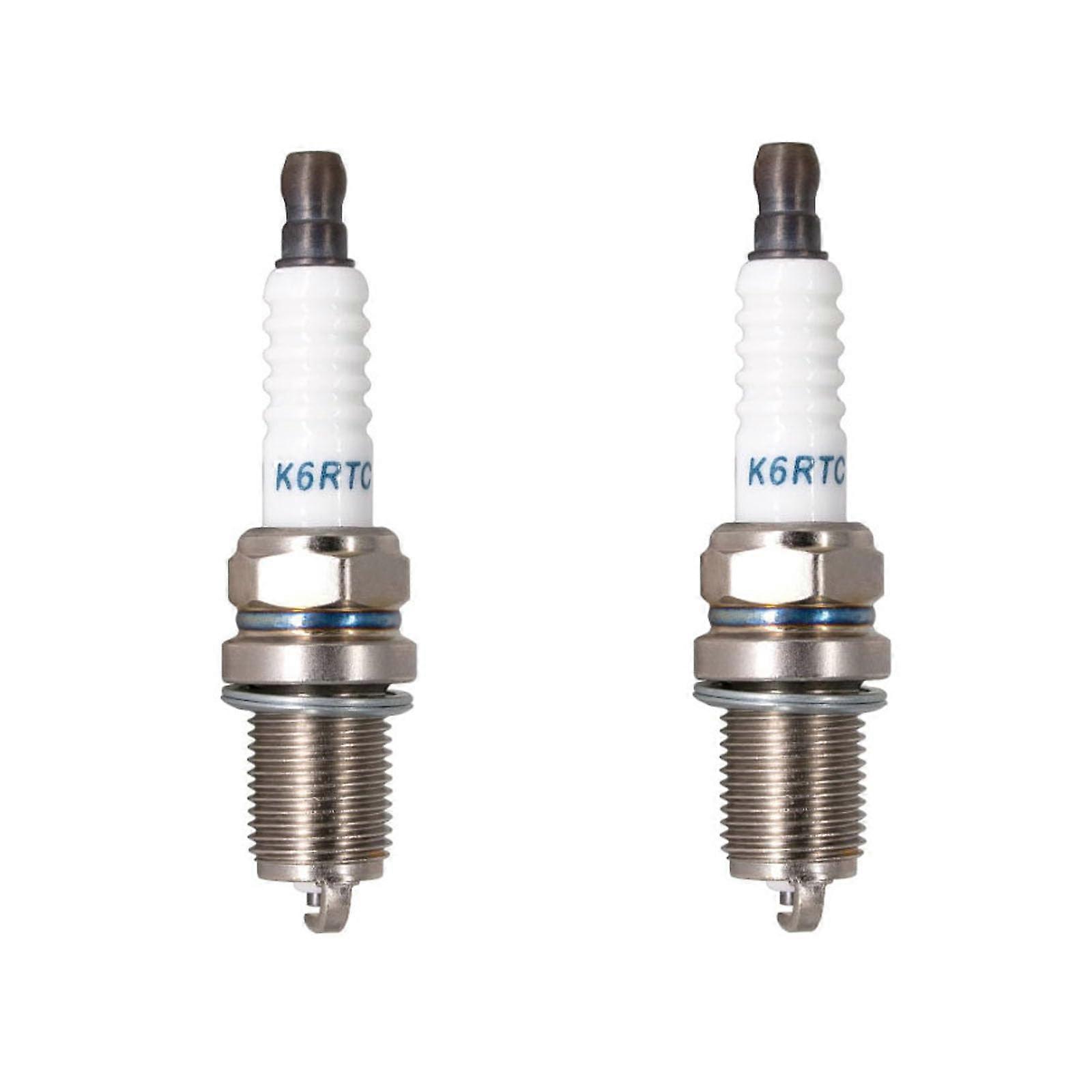 2pcs K7RTC Spark Plugs Solid Terminal 14mm Replacement BKR6ES FR5DC Long Life Engine Performance