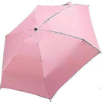 2025 Mini-Regenschirm. Tragbarer 5-fach faltbarer, schmaler Taschenschirm. Reise-Mini
