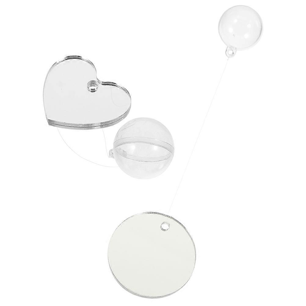 Betta Mirror Acrylic Fish Tank Decorations for 10Sets Floating Training Mirror