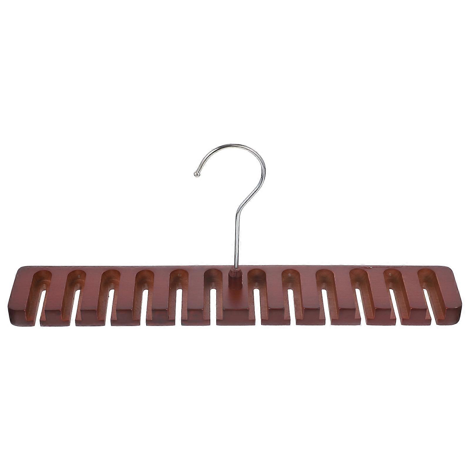 Brown Household Tie Hanger Multi-Function Tie Organizer 1Set for Storage