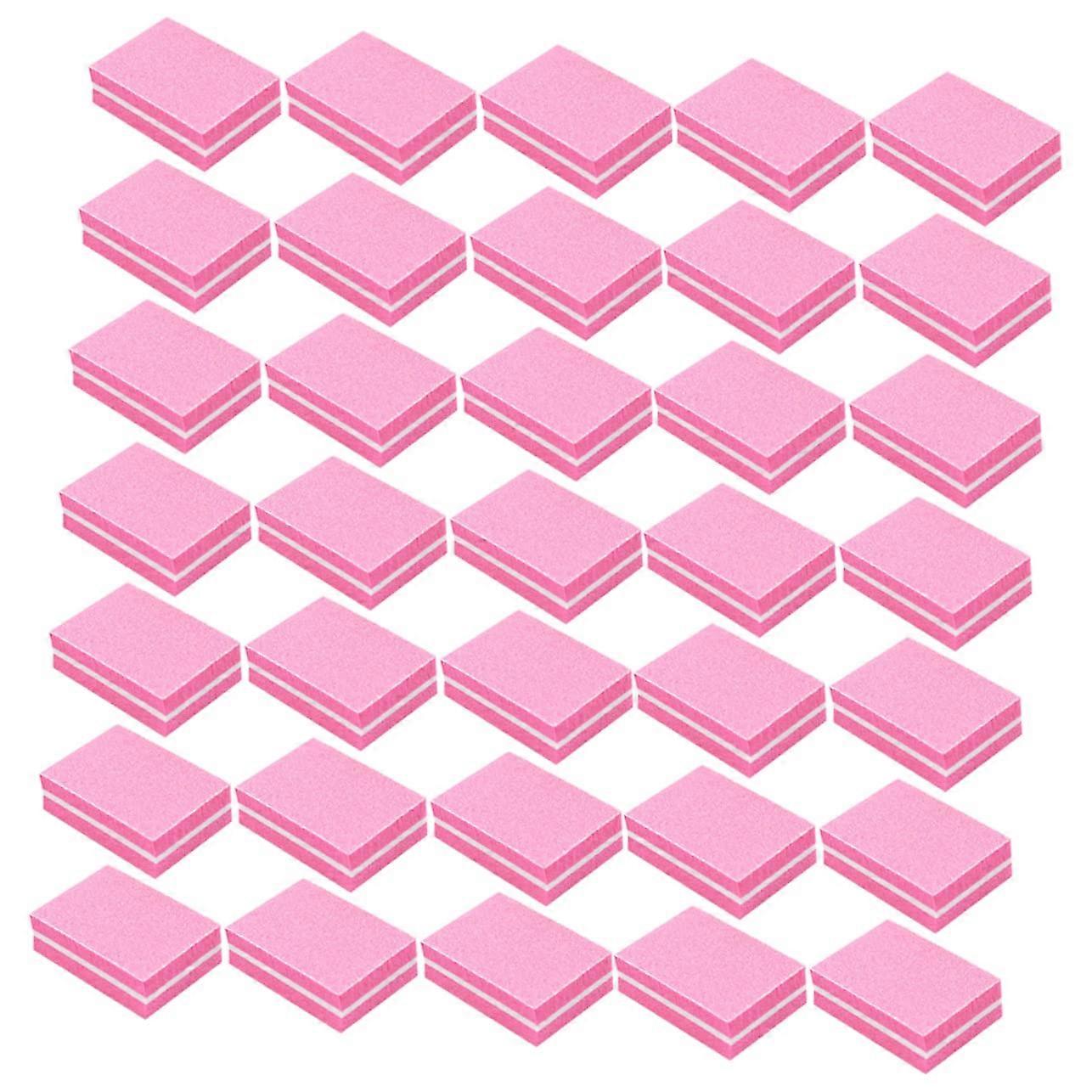 50Pcs Double Sided Sponge Nail Buffer MultiSide Polishing Tool for Natural and Acrylic Nails