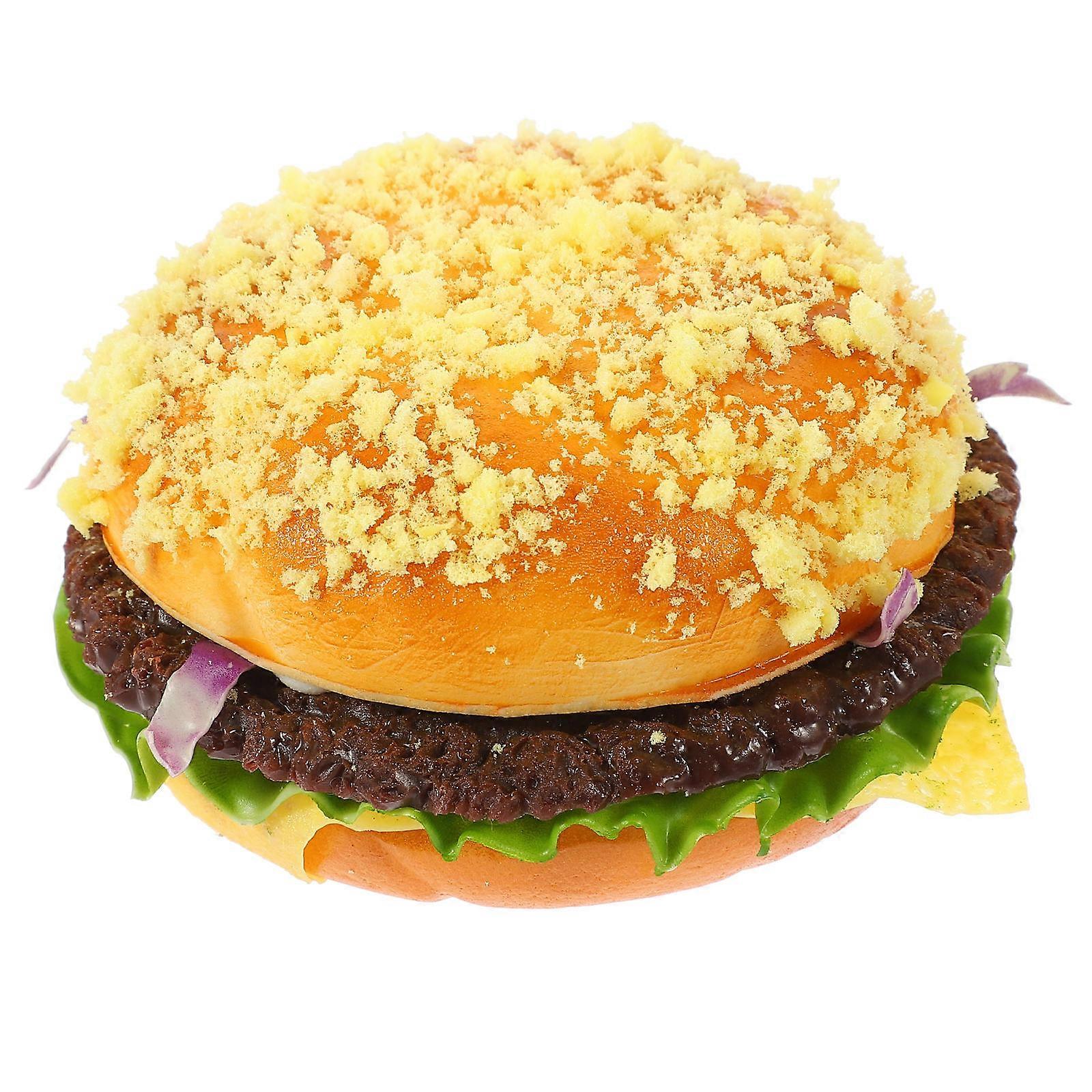 Artificial Bread Burger Toy for Decor with Simulation Food Model Fake Burger