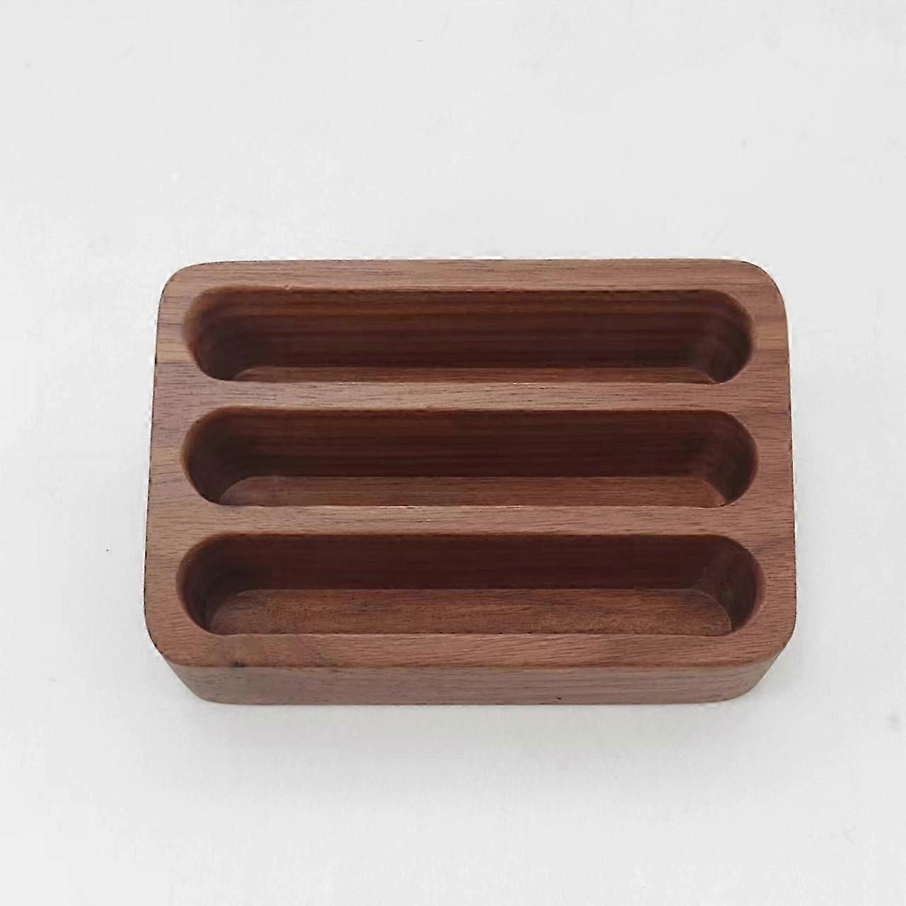 Compact Walnut Card Organizer for Office 25-26